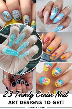 Save this pin for trendy and stylish nail designs perfect for your next cruise adventure. Explore these unique designs to elevate your vacation style! #NailArt #CruiseFashion #BonVoyage Stylish Nails Designs, Adventure Explore