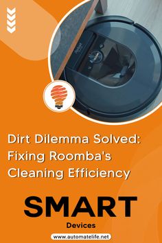 the smart robot cleaning machine is shown with text that reads, dirt diploma solve fixing roma's cleaning efficiency