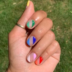 Cool Short Nail Ideas, Quirky Nails, Short Nail Ideas, Mens Nails, May Nails, Hello Nails, Sassy Nails, Happy Nails, Simple Gel Nails