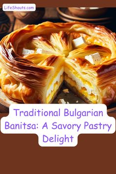 traditional hungarian bantassa a savory pastry delight with text overlay that reads, traditional hungarian bantassa a savory pastry delight