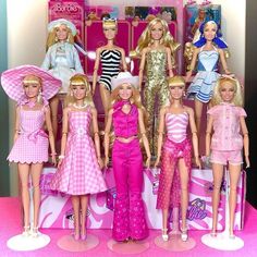 the barbie dolls are all dressed up and ready to be played