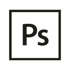 the letter p is shown in black and white, as well as an adobe logo