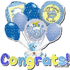 it's a boy congratulations balloon bouquet