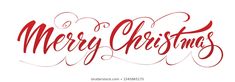 the word merry christmas written in red ink