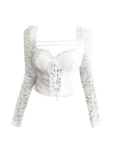 Women Vintage Lace Crop Top Gyaru Coquette Long Sleeve Square Collar Shirt 2000s Aesthetic Hot Sexy French Fashion Ballet CoreFit Type: slim fitPattern Them: OtherFit: Fits true to size, take your normal sizeSeason: Autumn/WinterAge: JUNIORSleeve Style: regularCollar: Square CollarPattern Type: SolidClothing Length: regularDecoration: hollow outSleeve Length(cm): FullFabric Type: BroadclothStyle: CasualMaterial: COTTON,POLYESTERGender: WOMENTops Type: TEESItem Type: topsCN: GuangdongElasticit... Coquette Long Sleeve, 2000s Aesthetic, 90s Aesthetic, Lace Crop Tops, Collar Shirt, Women Vintage, French Fashion, Vintage Lace, Collar Shirts