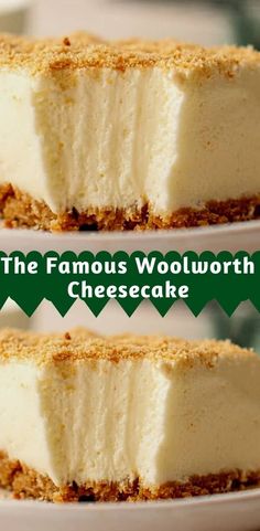 the famous woolworth cheesecake is on display