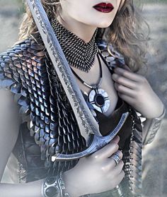 Nudity and Nerdery: Photo Armor Vest, Lady Of The Lake, Woman Warrior, Female Warriors, Women Warriors, Warrior Queen, Dragon Scale, Warrior Women, Chain Maille