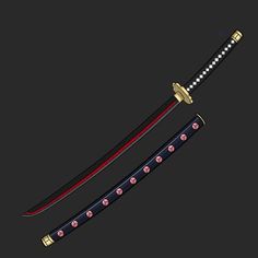 two swords with red, white and blue trims