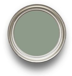 a green paint can on a white background