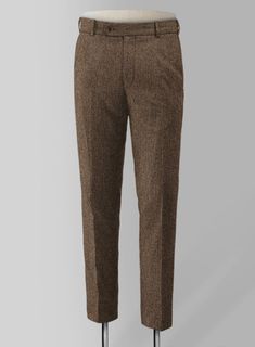 Wool Pants For Business Casual In Fall, Tailored Tweed Pants For Fall, Elegant Tweed Pants For Business, Elegant Tweed Bottoms For Business, Tailored Tweed Fall Bottoms, Tailored Tweed Bottoms For Fall, Classic Wool Pants For Fall, Tweed Pants With Pockets For Fall, Fall Wool Bottoms With Welt Pockets