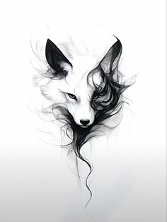 Fluffy Cat Drawing, Drawing Hacks, Tier Tattoo, Tatoo Inspiration, Flower Wrist Tattoos, Tatuaje A Color, Fox Tattoo