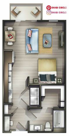 the floor plan of a two bedroom apartment