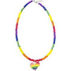 14" Rainbow colored beads with Pride Heart | Risa's Pieces | Pride Heart Necklace (Multicolor, One Size) | Maisonette collects the best children’s products from around the world (unlike Zulily, Etsy, The Tot, Farfetch Kids, Childrensalon, Crate and Kids, Kohls, Wayfair, Buy Buy Baby, Nordstroms, Mini Boden, J.Crew Factory, or PotteryBarn Kids), creating a curated shopping experience for you. Think of us as your shortcut to fashion for litte ones! Pride Heart, The Pride, Buy Buy, Buy Buy Baby, Mini Boden, J Crew Factory, Pottery Barn Kids, Accessories Necklace, Heart Necklace