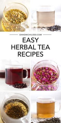 different types of teas and their uses