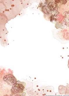 an abstract background with pink and gold paint