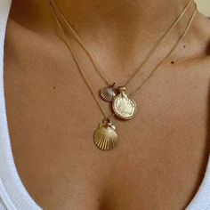 Fern Gold Necklace - At Present Necklace With Small Pendant, Gold Handmade Necklace, Handmade Gold Necklace, 14k Gold Necklace, Small Pendant, Handmade Necklace, Layered Look, Handmade Necklaces, Fern