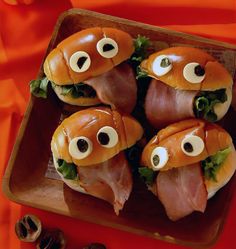 some kind of food with googly eyes on it