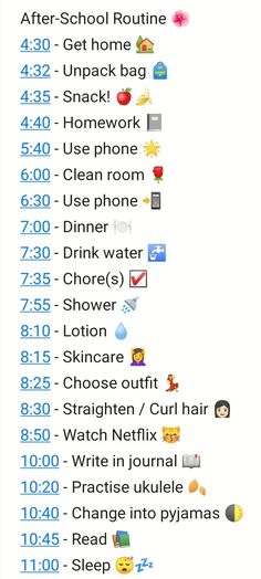 After School Routine Starting At 4:30, Study Planner After School, 4:30 Pm After School Routine, My After School Routine, After School Routine Checklist, Best After School Routine, To Do List After School, After School Routine 6pm, Good After School Routines