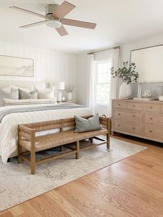 #BEAUTY ,#REALATIONSHIPS #Fashion #Outfits #Winter Outfits #Animals Bed Ideas Neutral, Modern Farmhouse Neutral Bedroom, Home Furniture Ideas Bedroom, Main Bedroom Aesthetic, Wood Beams On Ceiling Bedroom, Classic Bedroom Inspirations, Classic Neutral Bedroom, Neutral Bedroom Bedding, Spring Decor Bedroom