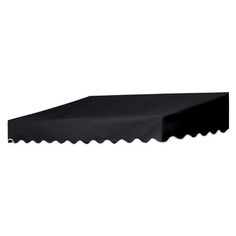 a black table cloth with scalloped edges