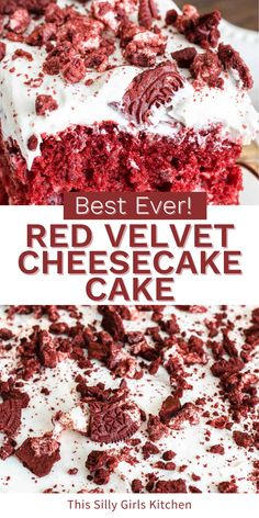 the best ever red velvet cheesecake cake