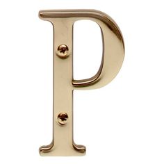 the letter p is made out of metal