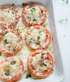 some food is in a white dish on a table and there is an instagram post about it