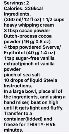 Liquid Stevia, Hand Mixer, Cacao Powder, Heavy Whipping Cream, Stevia, Cocoa Powder, Vanilla Extract, Sugar Free