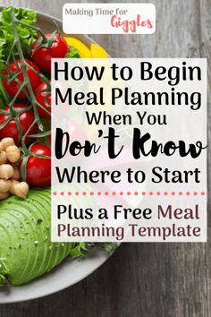 a plate full of food with the words how to begin meal planning when you don't know where to start