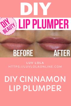 How To Make Homemade Lip Plumper, Essential Oil Lip Plumper, Cinnamon Lip Plumper, Home Made Lip Plumper, Diy Plumping Lip Gloss, Diy Lip Filler, Natural Lip Plumper Diy, Lip Plumper Diy