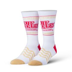 Nissin Ramen, Pringle Socks, Cup Of Noodles, Ramen Cup, Couple Adventure, Funny Socks For Men, Womens Knee High Socks, Sock Lovers, Retro Santa