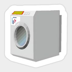 an image of a washing machine in the shape of a cube with colors on it