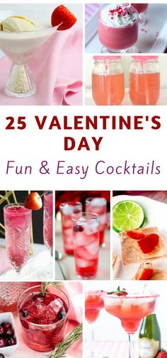 25 valentine's day fun and easy cocktails for the whole family to enjoy