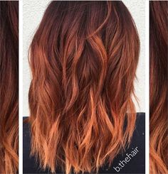 Cool Blonde Hair Colour, Short Red Hair, Brown Ombre Hair, Ombre Hair Blonde, Cool Blonde Hair, Hair Color Auburn, Beautiful Red Hair