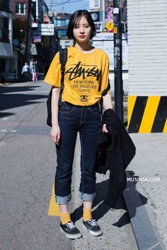 Korean Fashion Summer Casual, Mode Ulzzang, Korean Fashion Fall, Korean Fashion Winter, Korean Fashion Summer, Rock Outfit, Korean Fashion Casual, Korean Fashion Women