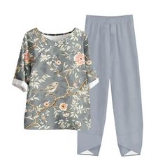 Hello, Welcome to mnevn Women Clothes Store!  Product Information Product Name Linen Pant Suits for Women Dressy Age: Adult Materials: Cotton, Linen Pattern Type: Solid Color Collar Type: Crew Neck Sleeve Length: Short/Long Sleeve/ Sleeveless Size: S, M, L, XL, 2XL, 3XL,4XL, 5XL Weight: Short Sleeve Set: 0.38kg/ Long Sleeve Set:0.42kg/ Tank Set0.3kg Season: Spring, Summer Package Content:1 x Linen Outfits for Women 2 Piece Sets Warm Tips: 1. There maybe 0.3-0.8 inch deviation in different sizes, locations and stretch of fabrics. Size chart is for reference only, there may be a little difference with what you get. 2. Color may be lighter or darker due to the different PC display. 3. Any question or problem?! Do not hesitate to contact us! We wish you a super pleasant shopping experience! Co Linen Outfits For Women, 90s Attire, Sweat Set Outfits, Sweatsuits For Women, Teacher Pants, Clothes For Women Over 60, Travel Outfits For Women, Linen Pants Suit, Linen Outfits