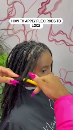 How to properly use flexi rods for the perfect curl ✨💕 Flexi Rods On Sisterlocks, Curling Locs With Perm Rods, Loc Roller Set, Trimmed Locs, Locs Flexi Rods Style, How To Style Your Dreadlocks, Flexi Rods Locs, Small Wicks Locs, Flexi Rod Loc Styles