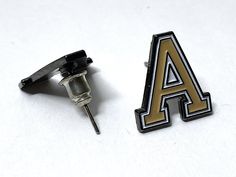 USMA block Army 'A' Post Stud Earrings United States Military Academy, Hope Design, Navy Air Force, Military Academy, United States Military, West Point, Army & Navy, Stud Set, Quality Jewelry