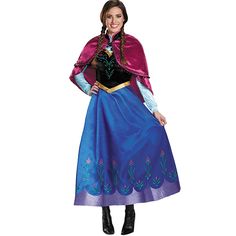 a woman in a frozen princess costume