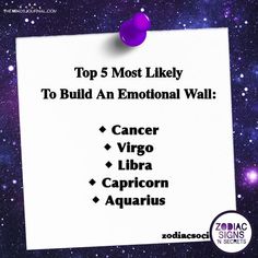 Top 5 Most Likely To Build An Emotional Wall - https://themindsjournal.com/top-5-likely-build-emotional-wall/ Gemini Aries, Zodiac Meanings, Libra Capricorn, Libra Love, Zodiac Signs Capricorn, Virgo And Aquarius, Zodiac Society, Zodiac Traits, Virgo And Libra