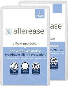 2 pack of aller ease pillow protectors for water and bed buggy protection