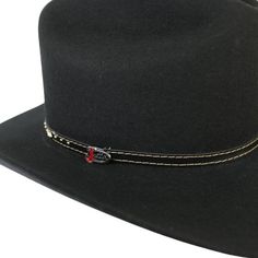 Cattleman crease crown Black band with Justin logo concho Leather sweatband 4" brim Black Leather Hat Bands For Winter, Black Leather Western Felt Hat, Black Leather Felt Hat With Short Brim, Black Curved Brim Hat Bands For Rodeo, Classic Black Felt Hat For Outdoor Wear, Classic Black Felt Hat For Outdoors, Classic Black Felt Hat For Outdoor, Black Leather Brimmed Felt Hat, Black Leather Felt Hat With Curved Brim