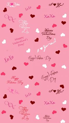 valentine's day wallpaper with hearts on pink