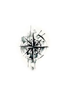 a black and white photo of a compass on a white background with the words,