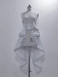 Bunny Theater White Irregular Hem Ouji Fashion Corset Belt Ouji Outfit, Princess Chronicles, Ouji Fashion, Outfit Cool, Fashion Corset, Kind Reminder, Corset Belt, High Low Skirt, Irregular Hem