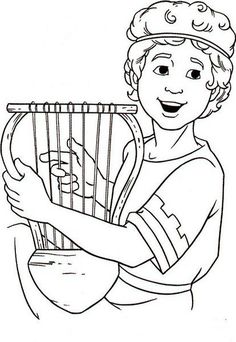 a boy holding a tennis racket coloring page