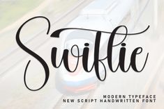 the word souffic is written in black and white with a train on it