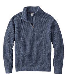 #LLBean: Men's Organic Cotton Waffle Sweater, Quarter Zip Ll Bean Sweater Outfit, Quarter Zip Men, Mens Office Wear, Sweater Outfits Men, Ll Bean Sweater, Mens Business Casual Outfits, Mens Office, Mens Quarter Zip, Waffle Sweater