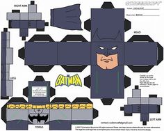 an origami batman paper craft that looks like it is made out of cardboard