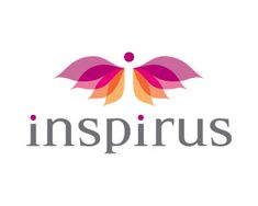 the logo for inspiruss is shown in pink and orange colors on a white background